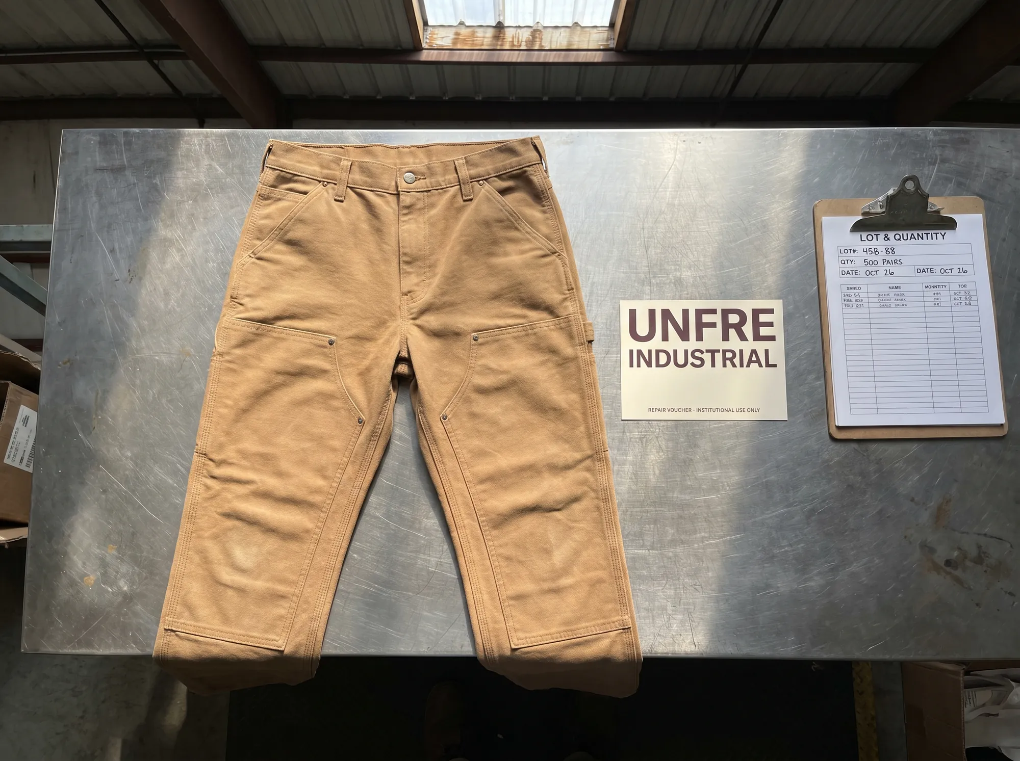 Unfre Industrial Field Pant (Industrial & Trade B2B Wholesale) — A bulk-priced working field pant for industrial uniform programs, with reinforced knee, seat, and waistband, and the institutional repair voucher.